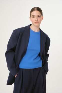 Свободный пиджак ((Бизнес чика)), синий