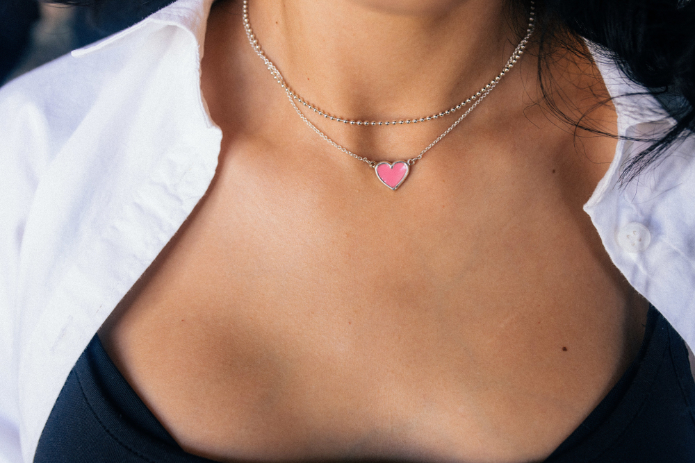 колье heart pink