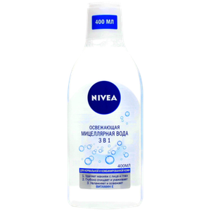 ДЛЯ ЛИЦА МИЦЕЛЛЯРНАЯ ВОДА NIVEA ОСВЕЖАЮЩАЯ 3 В 1 ДЛЯ НОРМ КОЖИ 400МЛ