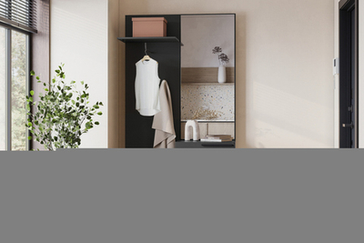 Прихожая Лорена Пакс-1 Черный 0190 PE 110*40*220 см, Черный   Фиеста