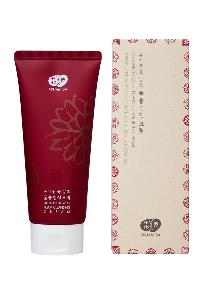 WHAMISA Organic Flowers Foam Cleansing Cream 200 ml