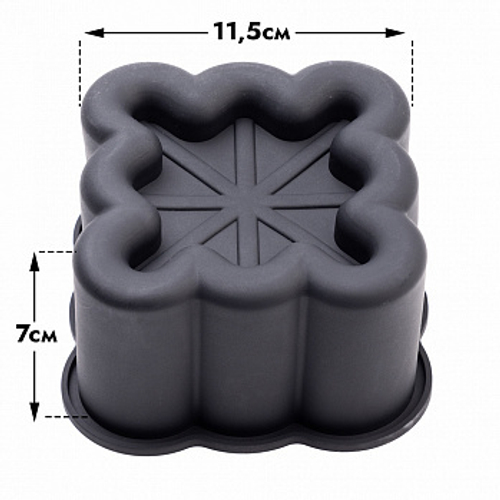 Силиконовая форма для муссовых бенто тортов «Квадратная»