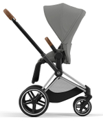 Коляска 3 в 1 Cybex Priam IV Chrome Brown complete и автокресло Aton S2 i-Size Ocean Blue Mirage Grey