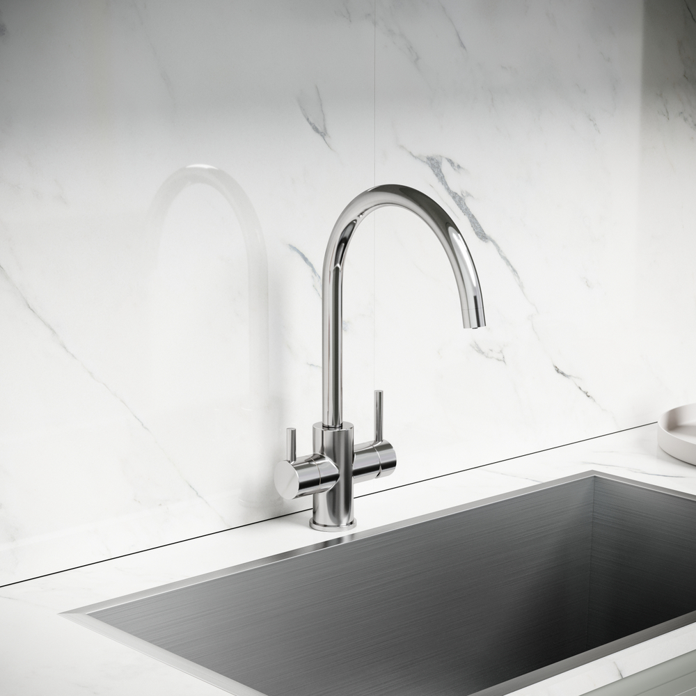 Смеситель для кухни Sancos Taper с краном для фильтра, брашированный никель, SC4012BN