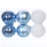 Набор ёлочных украшений «Сказочная зима» 45 предметов, Белый/Голубой