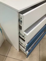 Комод КМД 800.1 Лавис Белый софт/лазурь софт