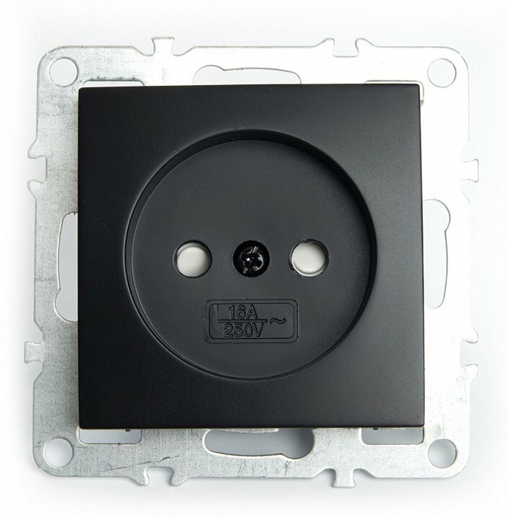 Розетка без заземления и со шторкой, без рамки Stekker Эрна 49153