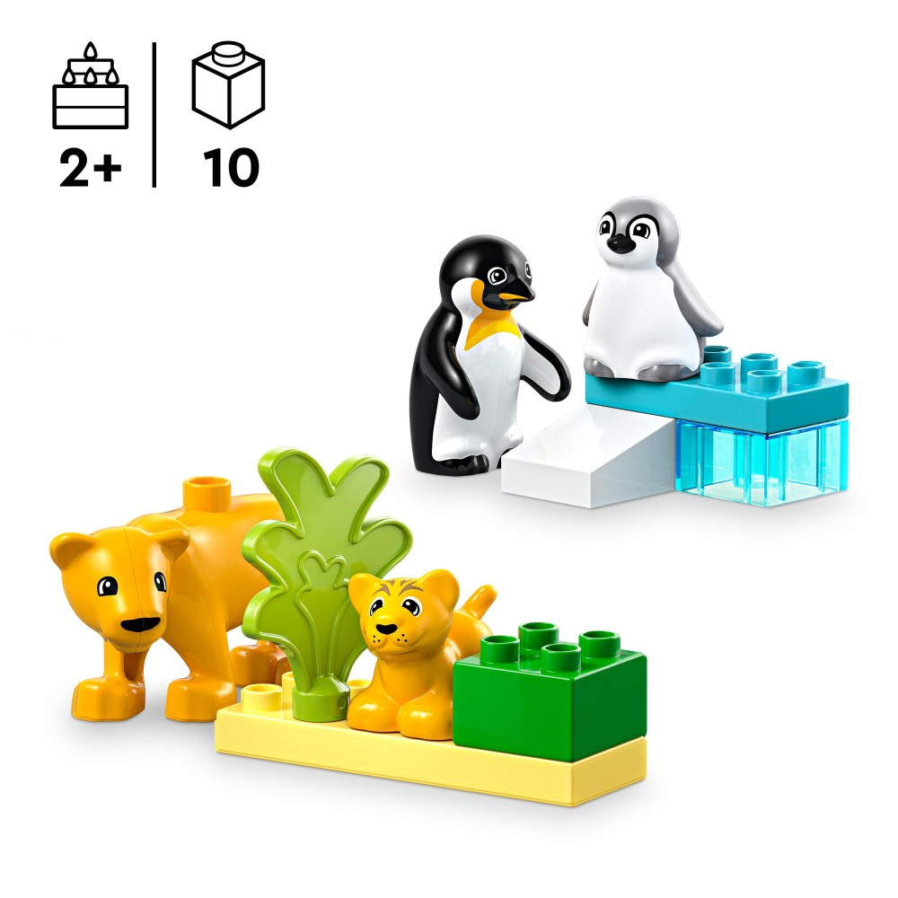 Конструктор LEGO DUPLO Town 10442 Семьи диких животных Пингвины и львы арт. 10442 10 дет — фото 5