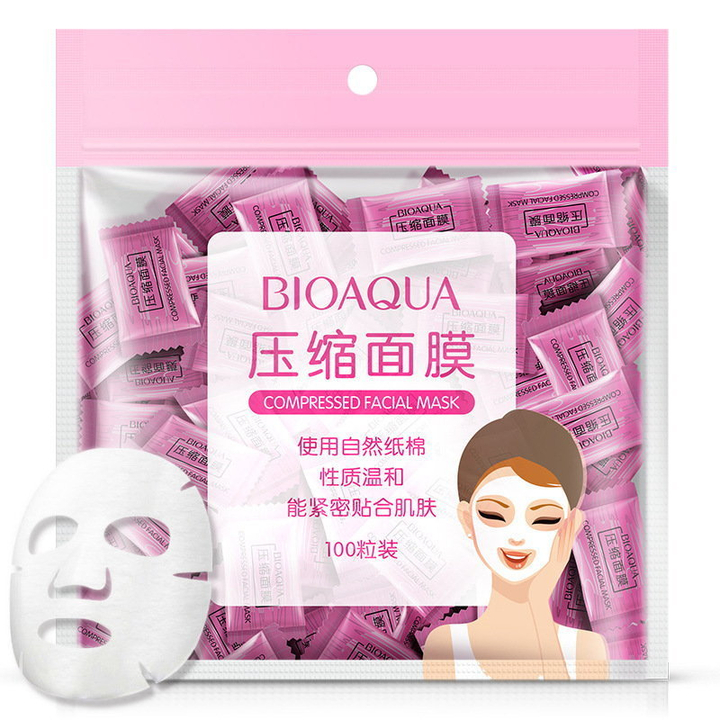 Маска-таблетка тканевая BioAqua прессованная Compressed Facial Mask