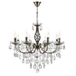 8190/8 CLASSI LN26 094 античная бронза, металл/хрусталь Люстра E14 8*40W 220V LINN