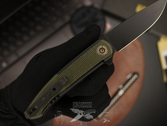 Складной нож WE Knife Smooth Sentinel WE200434 c клинком из стали CPM-20CV, рукоять микарта