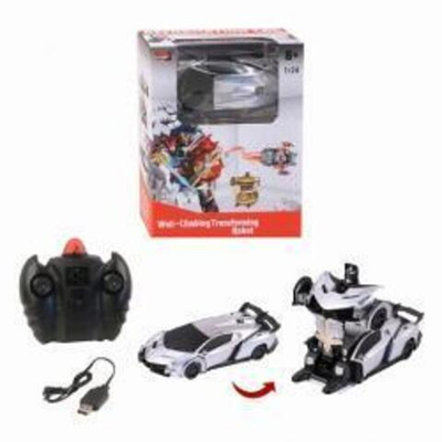 Машина-трансформер на р/у 1:24 18*7*23см. антигравитационная, с заряд. устр. свет коробка (JB1100268)