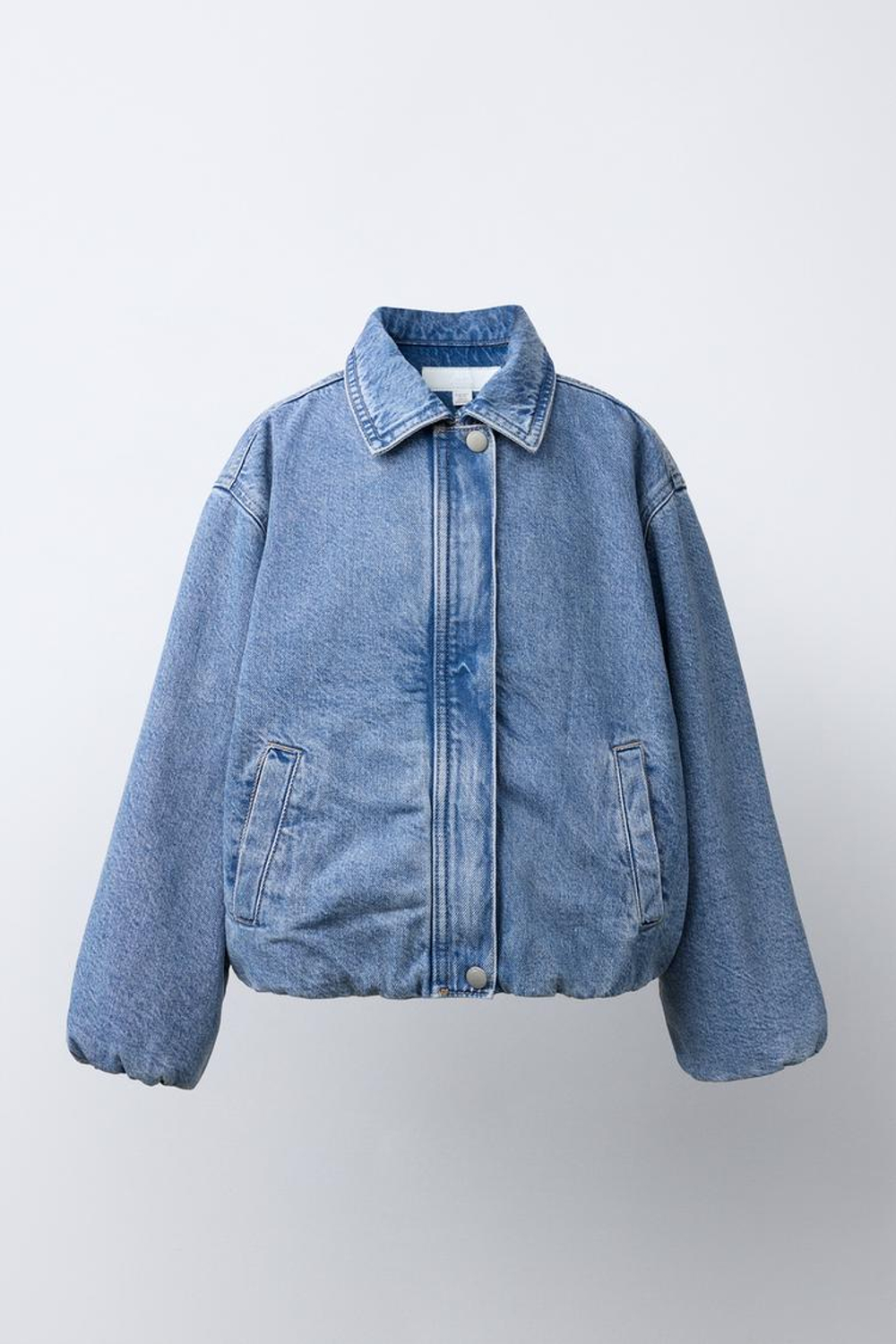 ZARA ДЖИНСОВЫЙ БОМБЕР, СИНИЙ