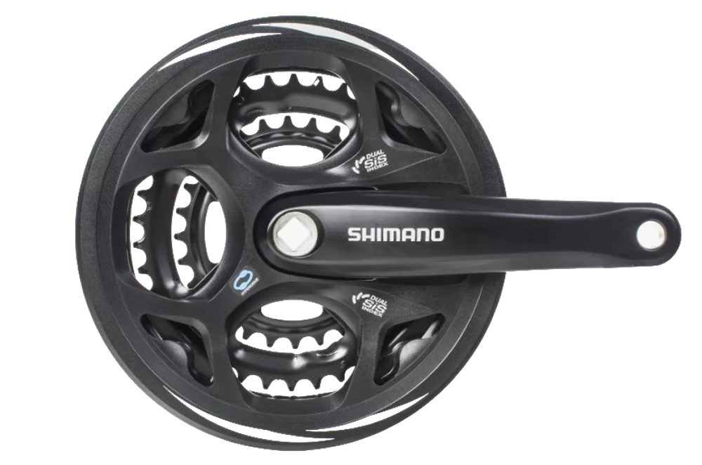 Система Shimano Altus, М311,170мм, под квадрат, 42/32/22Т, защита, черный