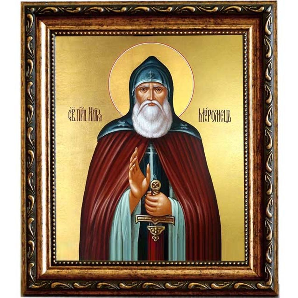 Илья Муромец Печерский Преподобный. Икона на холсте.