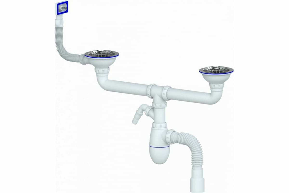 Сифон с гофрой 3 1/2*40 B730V  40*40*50   UNICORN 01018