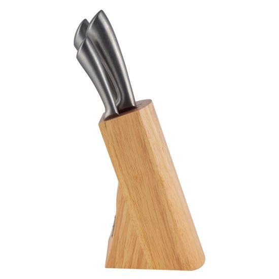 Набор ножей 6 предметов из нержавеющей стали Kamille KM-5130 на деревянной подставке