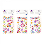 Наклейки-стразы Alingar, акриловые, "Нежная композиция", цветочки, сердечки, пакет с европодвесом