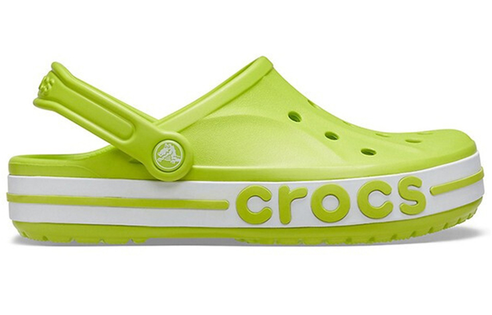 Crocs Bayaband Clog EVA logo set foot hole shoes for men and women the same lime green