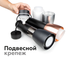 N7121 SBK/FR черный песок/белый матовый D70*H15mm Out15mm MR16