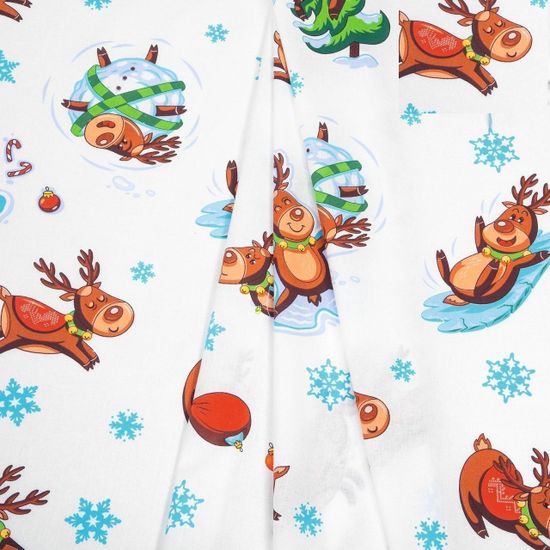 Полуторный комплект детского постельного белья Оленята поплин