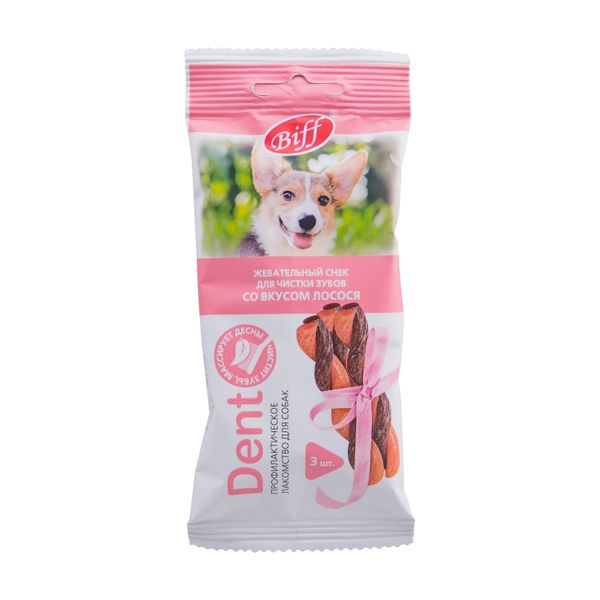 Лакомство TiTBiT Жевательный снек DENT для собак мелких пород со вкусом лосося