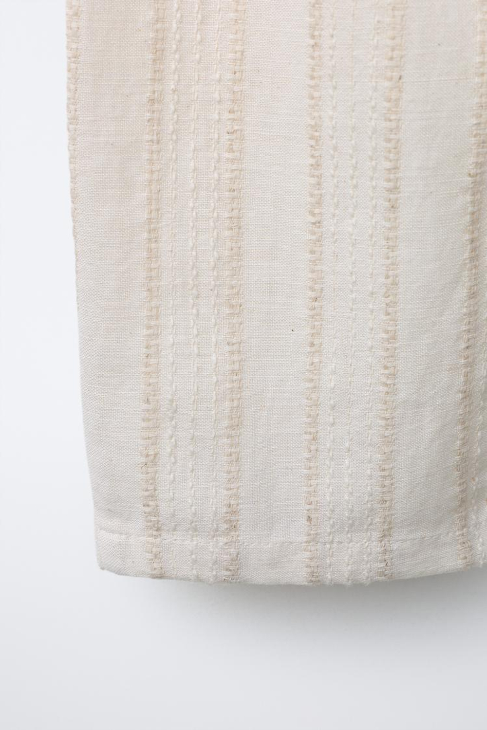 ZARA БРЮКИ ПРЯМОГО КРОЯ В ПОЛОСКУ, ЭКРЮ