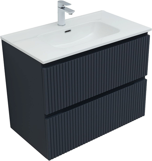 Тумба с раковиной Aquanet Джейн (Flat) 335429/254364 80 маренго