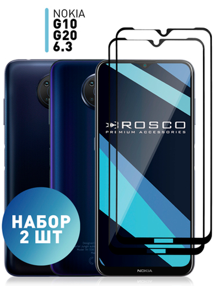 Набор стекол ROSCO для Nokia G20;Nokia G10 оптом (арт. NK-G20-FSP-GLASS-SET2)