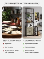 Стеллаж металлический с ящиками лофт OKTAV