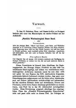 Fürstlich Württembergisch Dienerbuch. Vom Ix. Bis Zum XIX. Jahrhundert | Württembergisch Dienerbuch