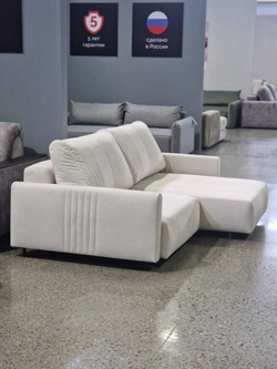 Уолтер диван УП с оттоманкой (1000 секция + оттоманка) Angora beige, ВариантКроя1, &lt;Р&gt; /