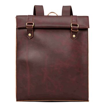 Крафтовый рюкзак из экокожи Нанджу. Коричневый