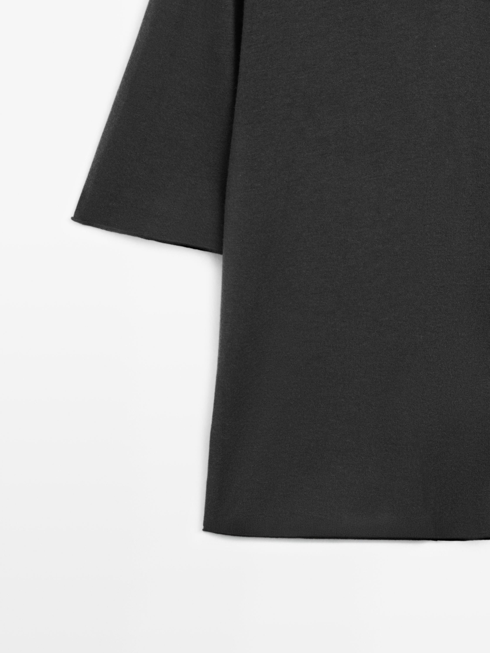 Massimo Dutti Свитер оверсайз из смесовой шерсти и шелка, свинцовый