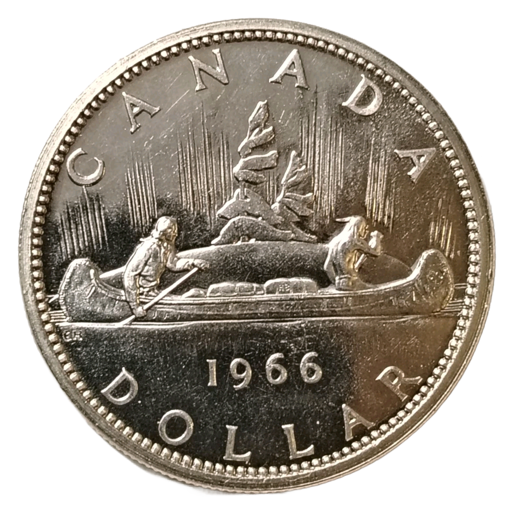 Монета Канады 1 доллар (dollar) 1966 год "Елизавета II"