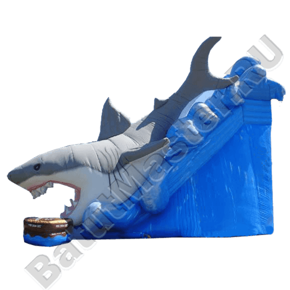 Детский надувной батут-горка "Акула"