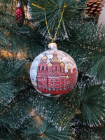 Шар стеклянный "Спас на крови",  ручная роспись