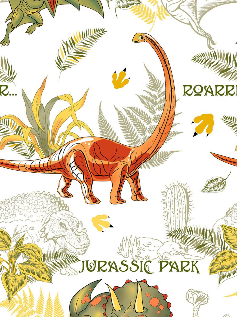 Простынь Сказка "Динозаврики" 240х215 см