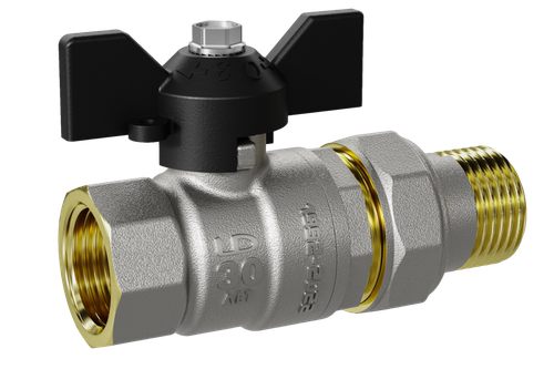 Шаровый кран с американкой 1/2  бабочка ЛД Pride  (19шт)