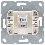 Интернет-розетка RJ45 с накладкой, цвет Мокко