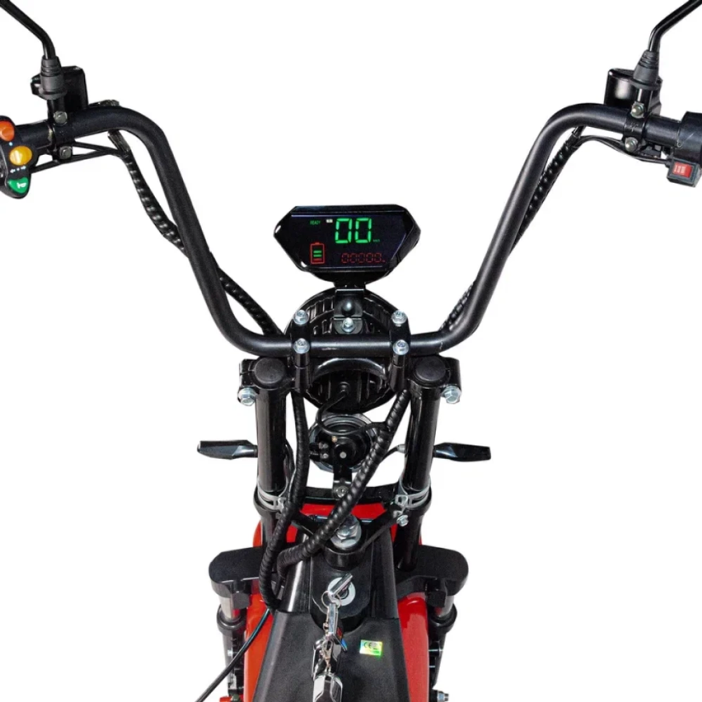 Электроскутер Minako Rex Citycoco 2000w двухколесный красный