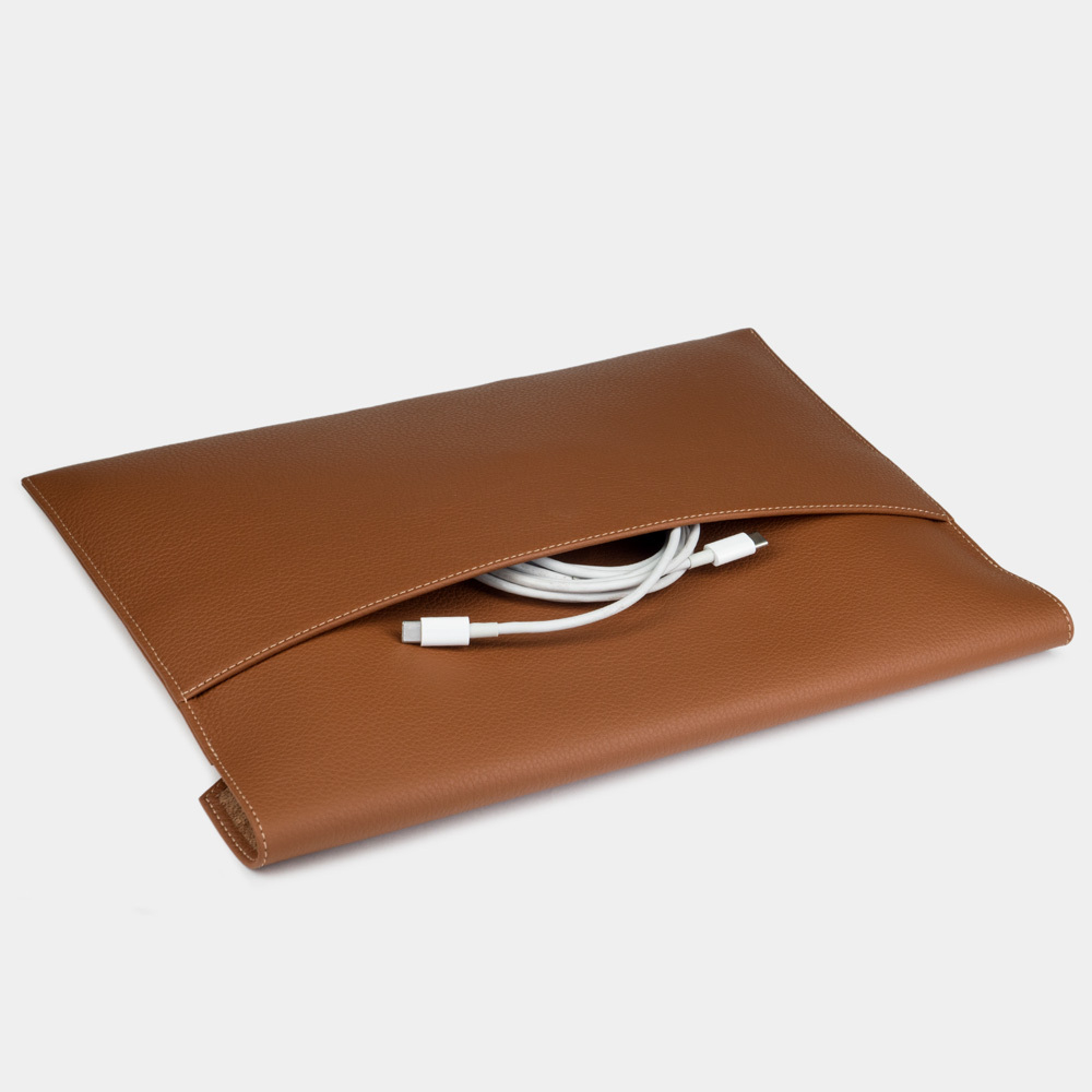 Чехол для MacBook Pro 13-14' из кожи теленка, цвета карамель