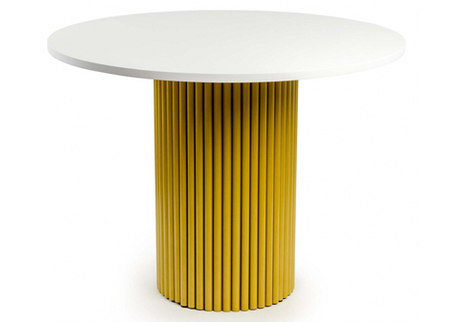 Стол деревянный Woodville Барел 110 белый, золото