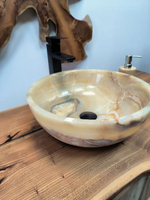 Раковина из оникса Bowl Yellow BO-65706 40*40*15 из натурального камня
