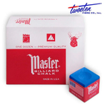 Мел бильярдный "Master" Sky Blue 12шт.