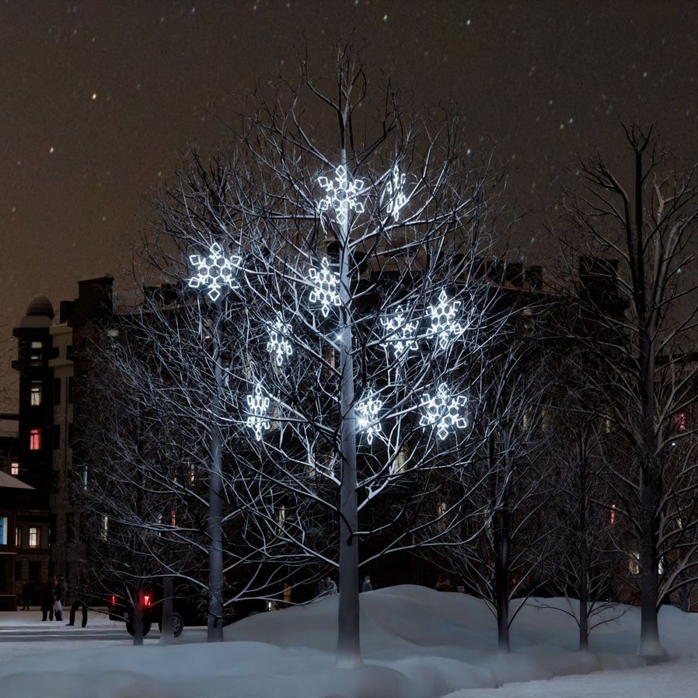 Уличная гирлянда "Снежинки"