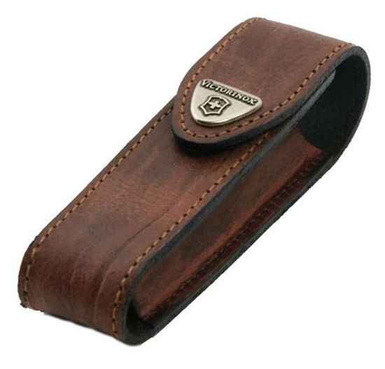 Чехол Victorinox (кожа) на ремень Мод. #4.0548 (коричневый)(40 x 130 x 43 мм)
