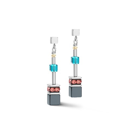 Серьги Coeur de Lion Multicolor Rainbow 5012/21-1520 цвет серебряный, серый, голубой, мульти