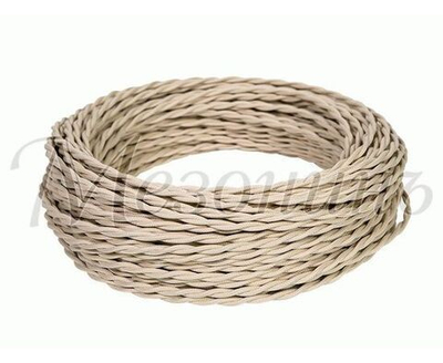 Витой ретро провод "Мезонинъ" 2х1,5 10м/уп СЛОНОВАЯ КОСТЬ GE70141-02