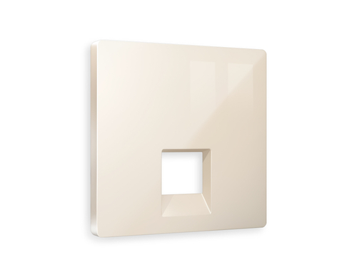 AP3120 Лицевая панель ALFA (Бежевый глянец) для компьютерной/телефонной розетки RJ-45/RJ-11 QUANT